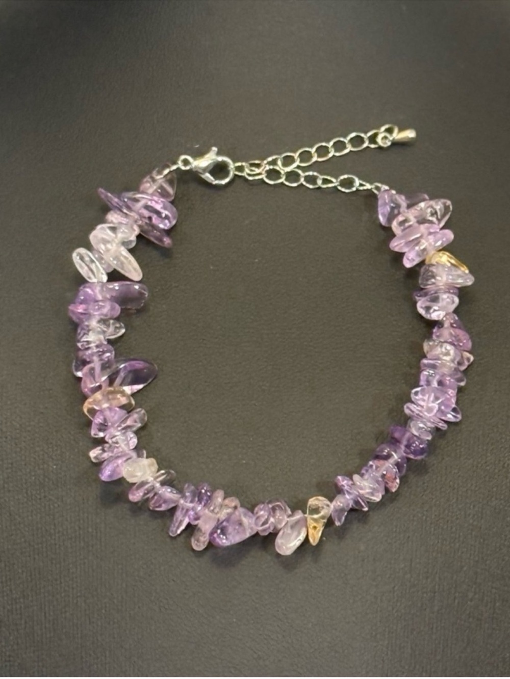Amethyst Crystal Chip Bracelet